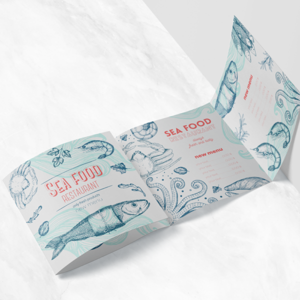 Folletos Cuadrípticos Plegados en Rollo