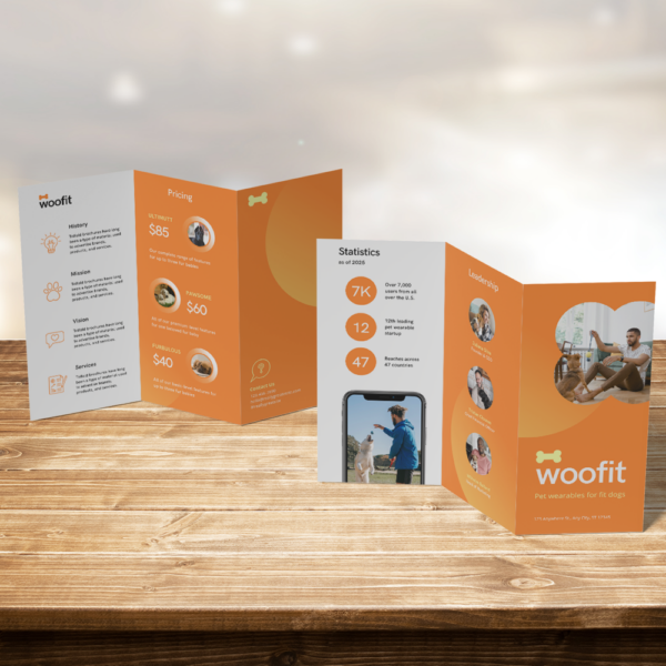 Folletos Cuadrípticos Plegados en Acordeón