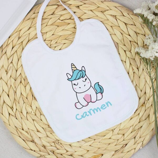 Babero Personalizado Unicornio