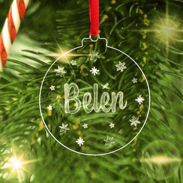 Bola de Navidad Personalizada Transparente