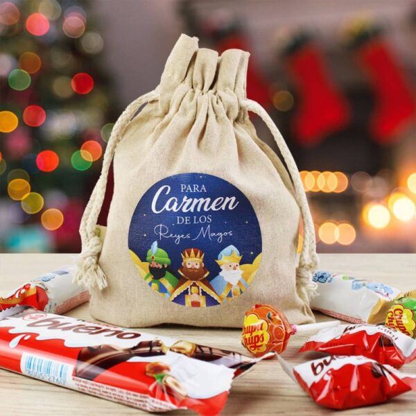 Bolsa Chuches y Choco Personalizada Reyes Magos