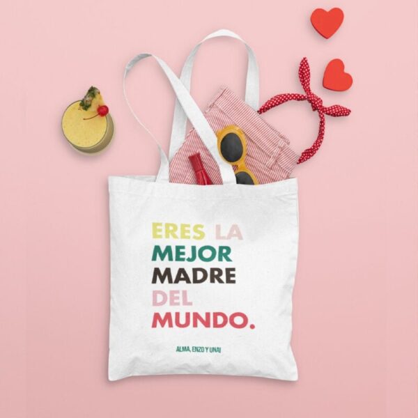 Bolsa de Tela Personalizada La Mejor Madre del...