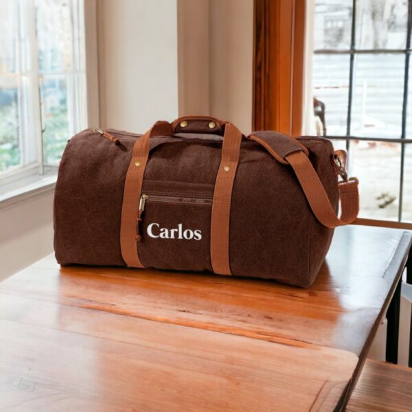 Bolsa Vintage Marrón de Viaje Personalizada