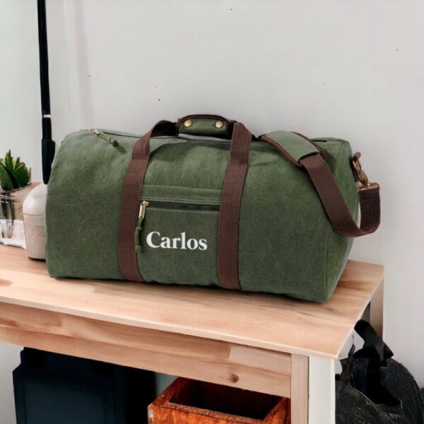 Bolsa Vintage Verde de Viaje Personalizada