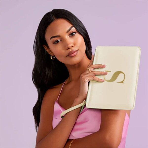 Bolso de Piel Personalizado con Inicial Dorado