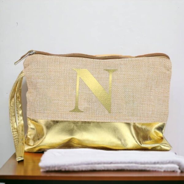 Bolso Neceser Personalizado Dorado