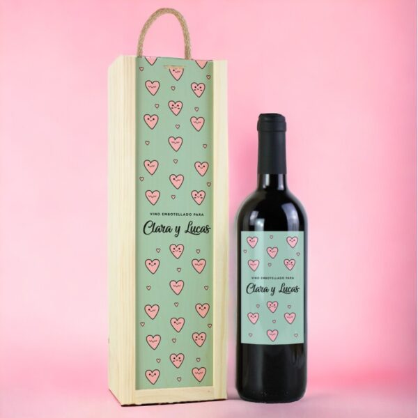 Botella de Vino Personalizada para Parejas