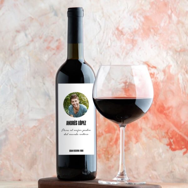 Botella de Vino Tinto Personalizada