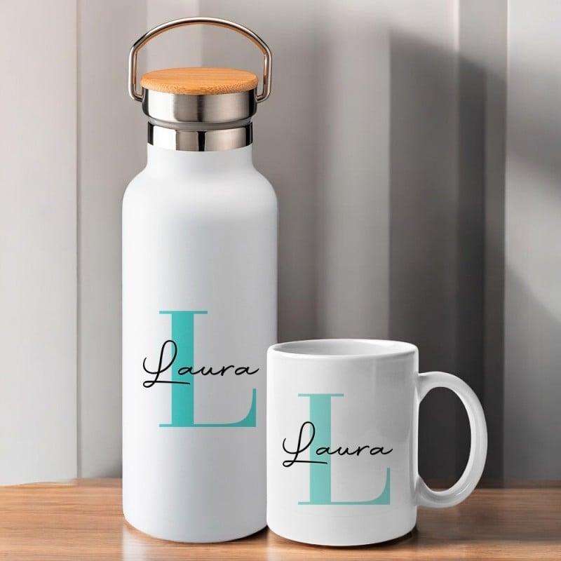 Pack Taza y Botella Térmica Boca Ancha...