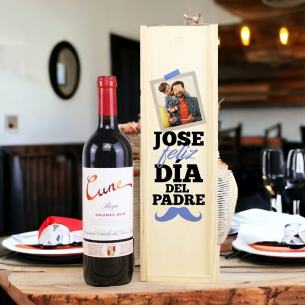 Caja 1 Botella de vino Personalizada 