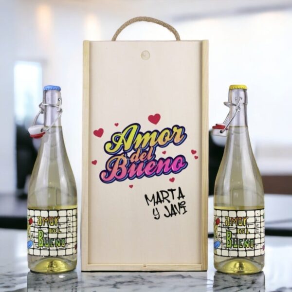 Caja 2 Botellas de Vino Semidulce Ecológico...