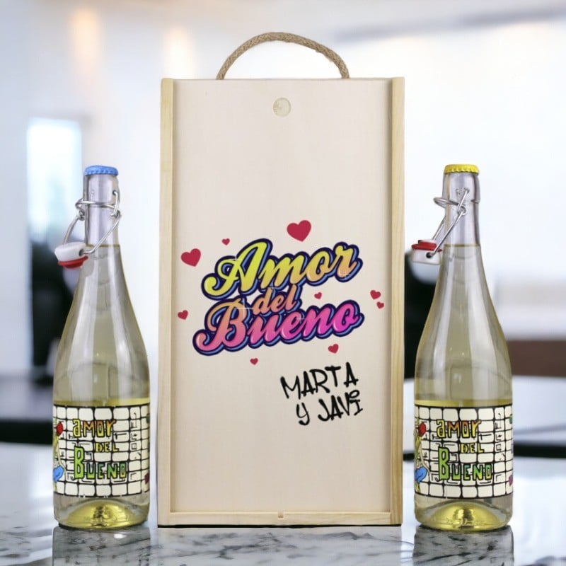 Caja 2 Botellas de Vino Semidulce Ecológico...