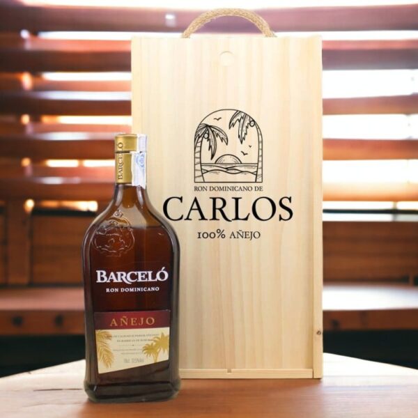 Caja Regalo Personalizada Botella Barceló