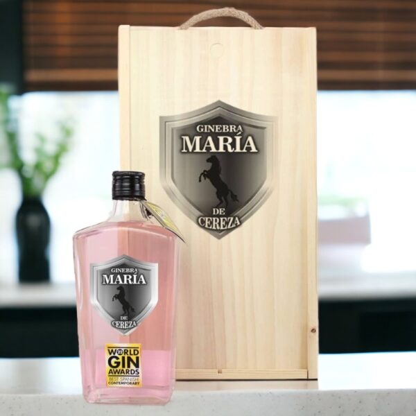 Caja Regalo Botella Ginebra Premium de Cereza...