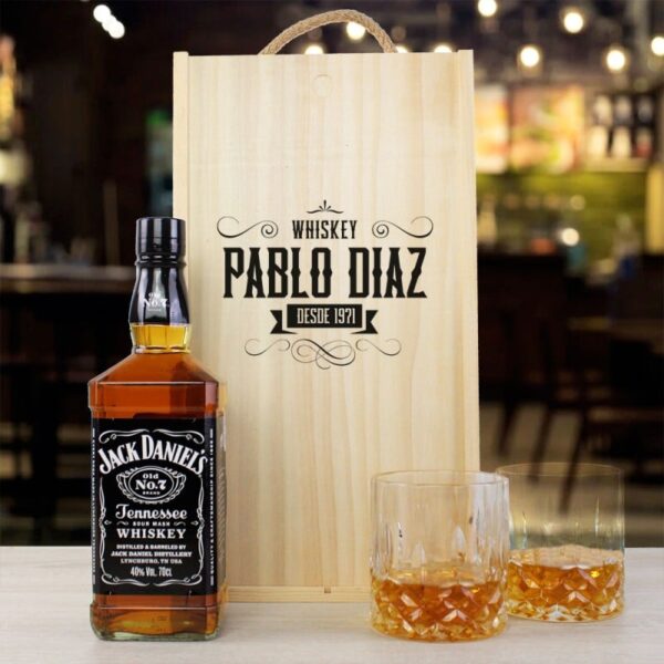 Caja Regalo Personalizada Botella Jack Daniel’s...