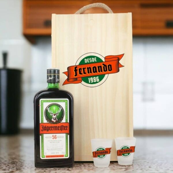 Caja Regalo Personalizada Botella Jägermeister...