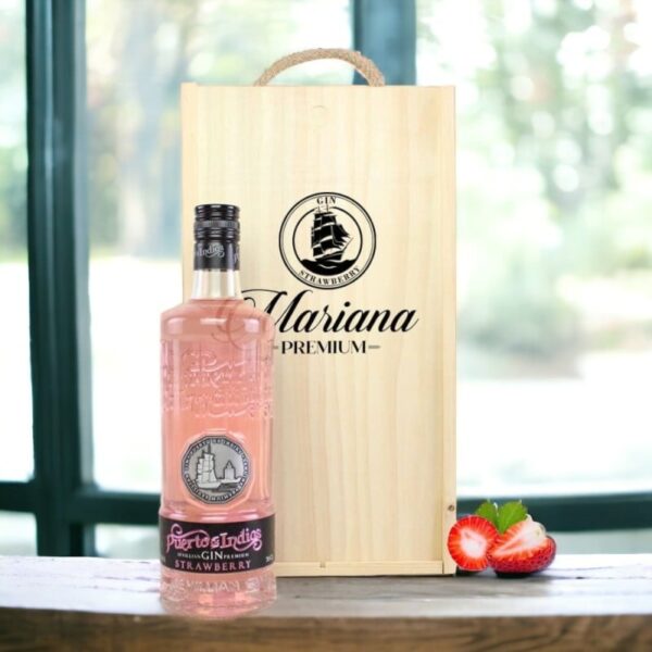 Caja Regalo Personalizada Botella Puerto de Indias