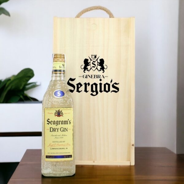 Caja Regalo Personalizada Botella Seagram´s