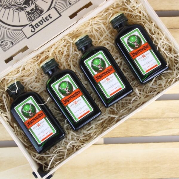 Caja Regalo Personalizada 4 Mini Botellas...