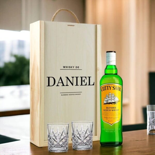 Caja Regalo Personalizada Cutty Sark + Vasos
