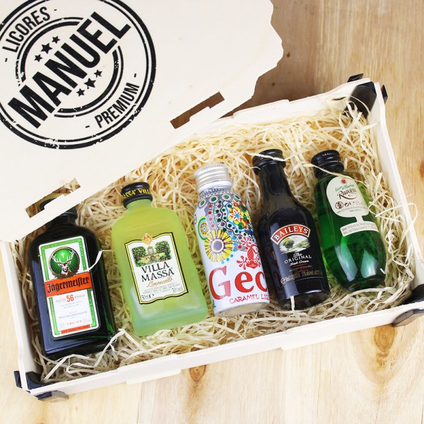 Caja Regalo Personalizada Degustación 5 Licores...