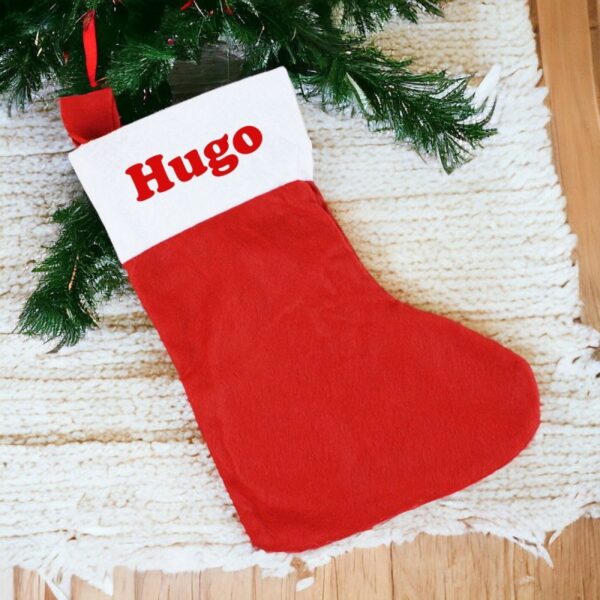 Calcetín Papá Noel Personalizado con Nombre