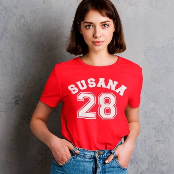 Camiseta Mujer Personalizada con Nombre y Edad