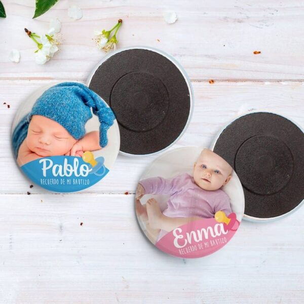 Chapa Personalizada con Foto Bautizo