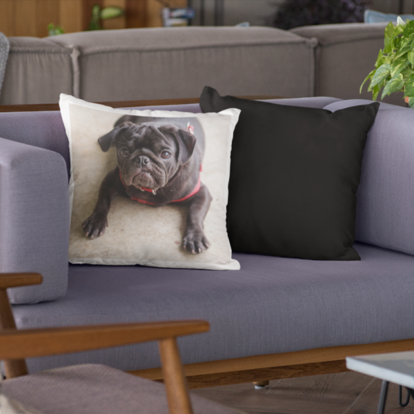 Cojín Personalizado a 1 cara en negro