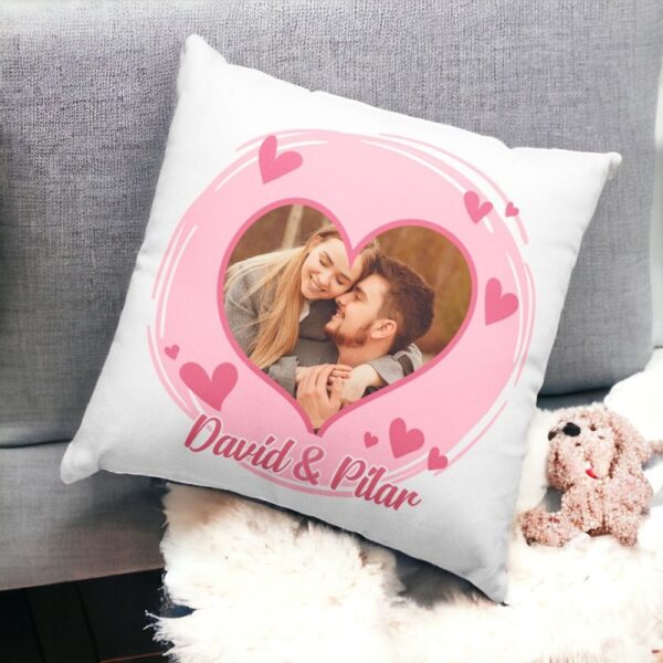 Cojín para Enamorados con Foto y Nombres