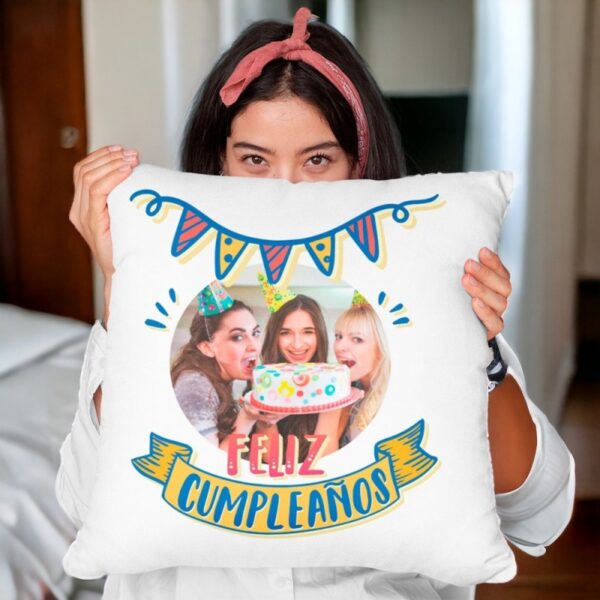 Cojín Personalizado Feliz Cumpleaños
