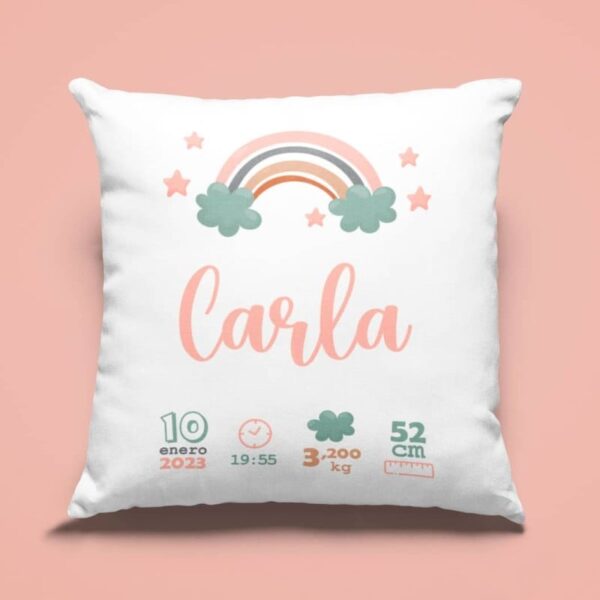 Cojín Personalizado Bebé Natalicio