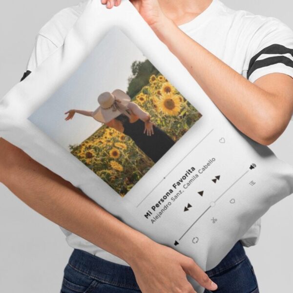 Cojín Personalizado con Foto y Texto Versión...