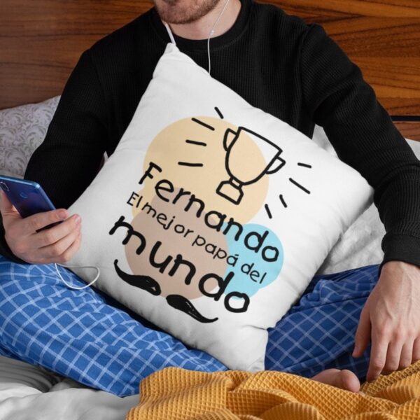 Cojín personalizado El mejor padre del mundo