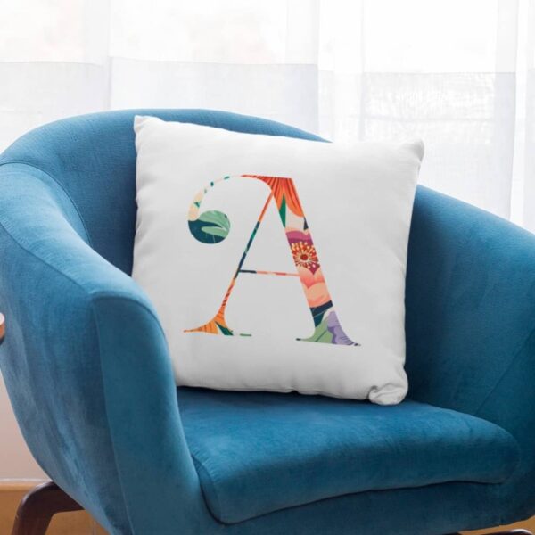 Cojín Personalizado Inicial Floral