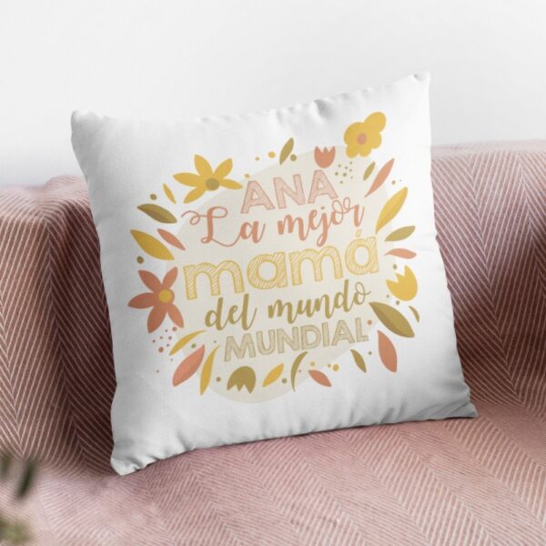 Cojín personalizado La mejor mamá del mundo...