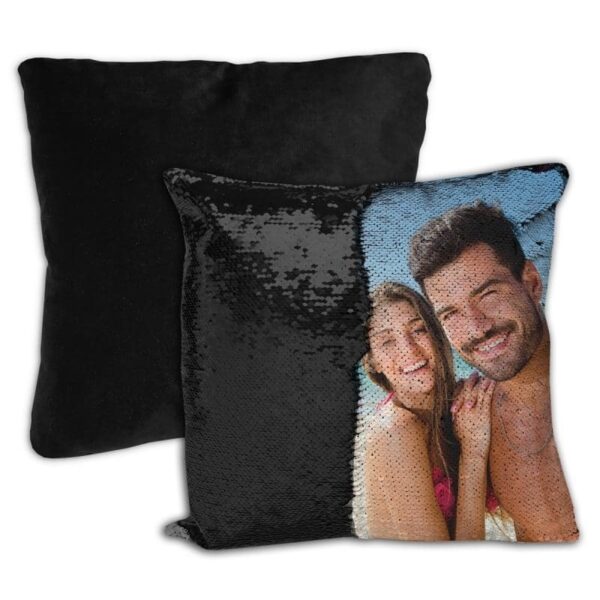 Cojín personalizado lentejuelas reversible 40 x...