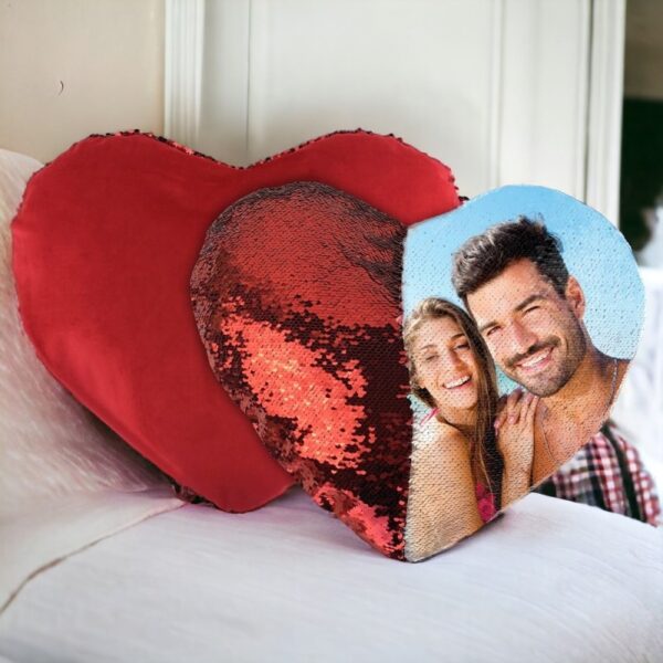 Cojín personalizado lentejuelas reversible...