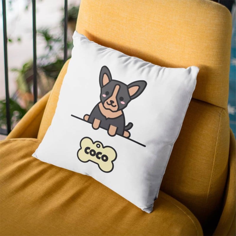 Cojín Personalizado Mascota con Nombre