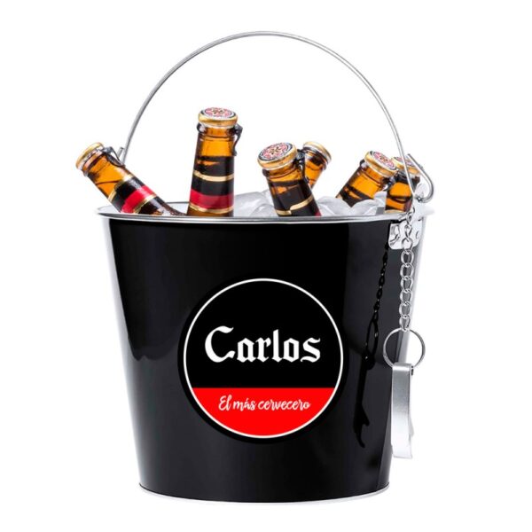 Cubo de Metal para Cervezas Personalizado
