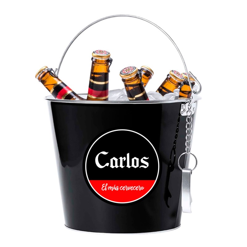 Cubo de Metal para Cervezas Personalizado