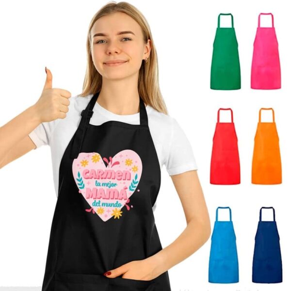 Delantal Personalizado La Mejor Mamá del Mundo