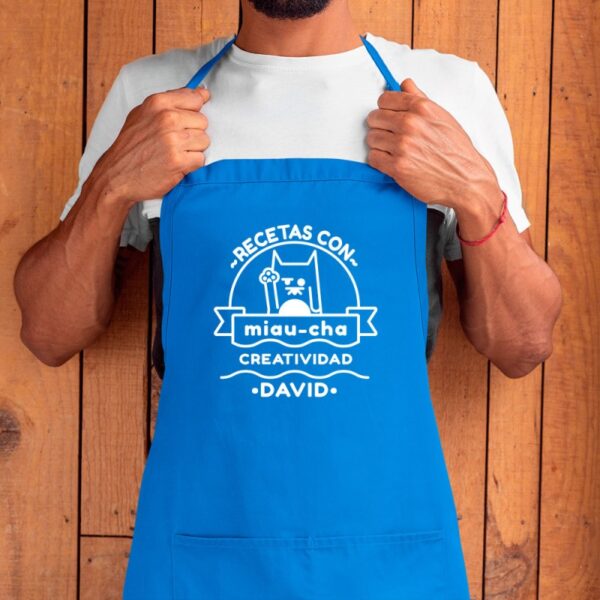 Delantal Personalizado Recetas con Miau-cha...