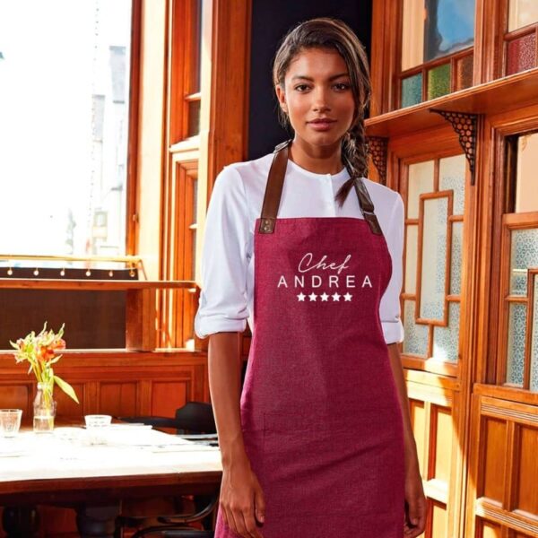 Delantal Premium Personalizado Borgoña