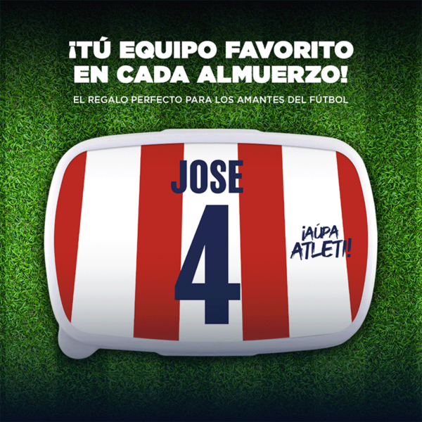 Fiambrera Futbol Personalizada Nombre y Número