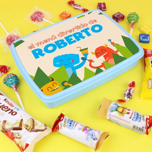 Fiambrera Personalizada con Cubiertos y Chuches