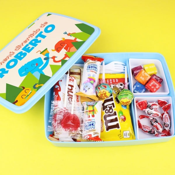 Fiambrera Personalizada con Cubiertos y Chuches - Imagen 2