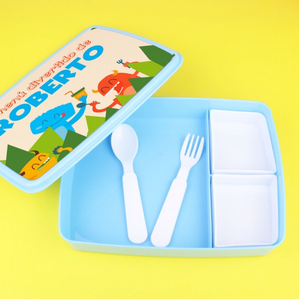 Fiambrera Personalizada con Cubiertos y Chuches - Imagen 4