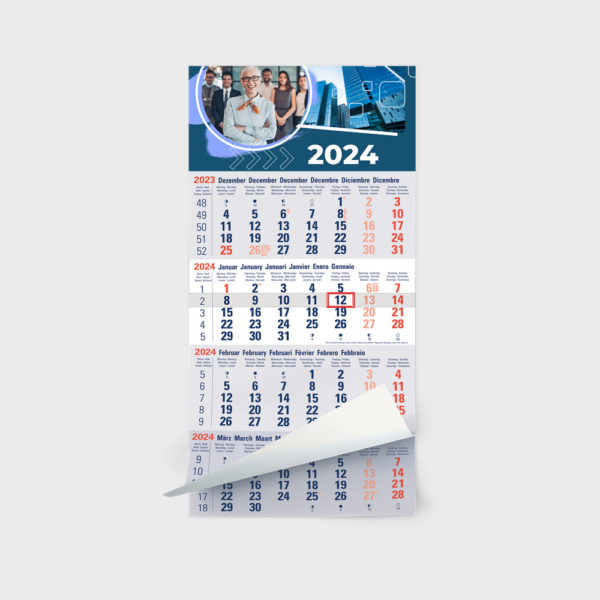 Calendario clásico 4 meses