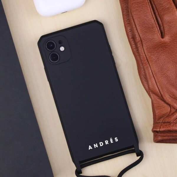 Funda Negra Personalizada con Cuerda